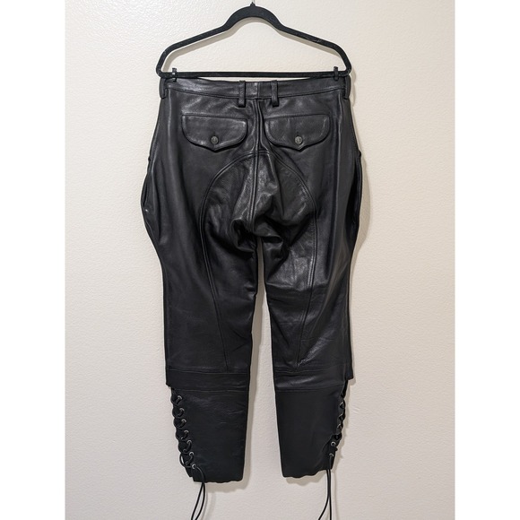 Leather Maniacs DE Authentic Leather Breeches Pants Black 33 - Picture 6 of 6